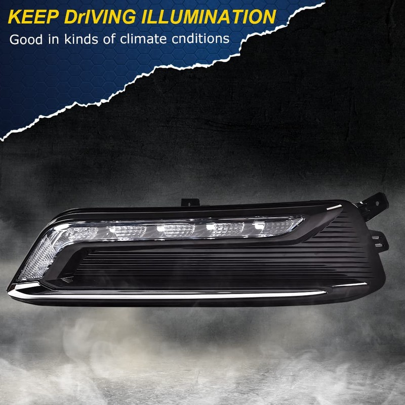 G-PLUS LED Fog Light Compatible With 14-20 Chevy Impala,Clear Lens