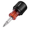 ARROW 5-in1 Stubby Screwdriver Phillips Slotted Multi-Bit Screwdriver Nut Driver