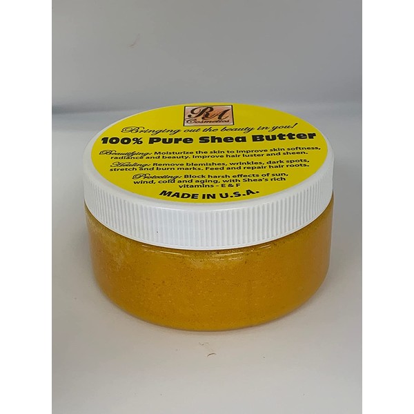 100% Pure African Shea Butter 8 oz - Yellow Leak Proof