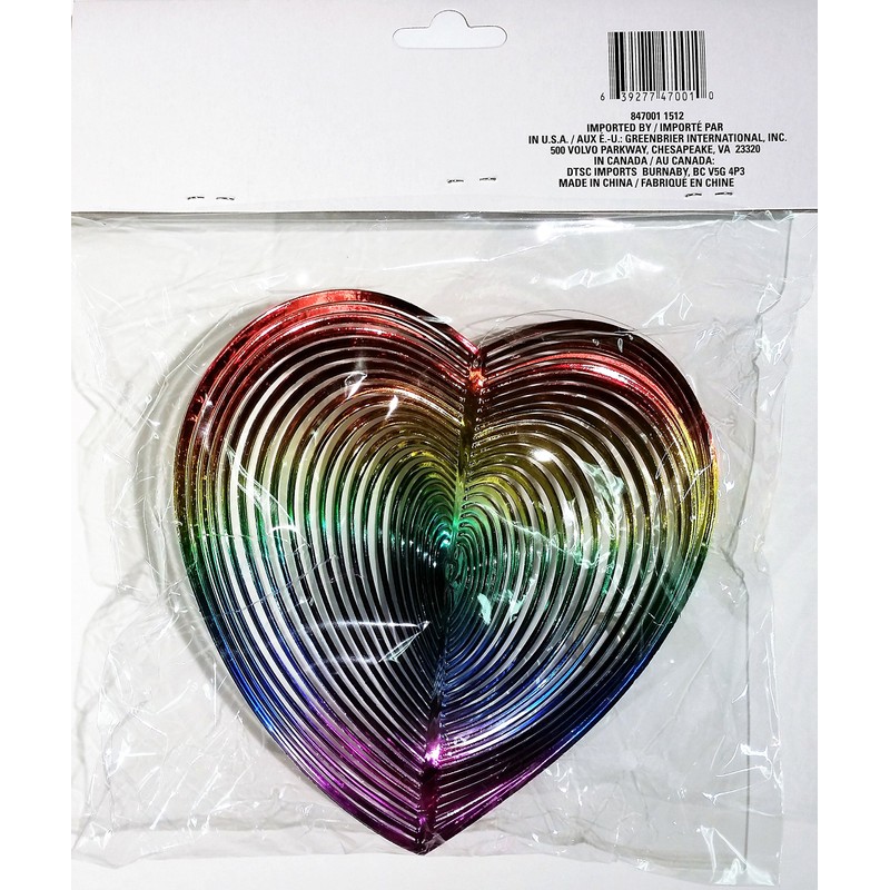 Wind Twister Garden Decoration: Rainbow Heart