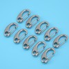 10pcs 50mm Heavy Duty Snap Rope Hook Stainless Steel Spring