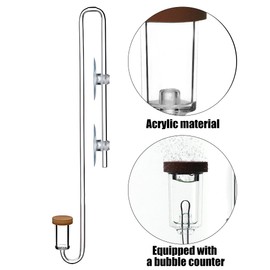 DONGKER Aquarium CO2 Diffuser,Acrylic Hanging CO2 Atomizer with Suction Cups & Bubbler Counting Function for 4mm/0.16" I.D. CO2 Tube