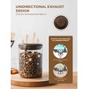 Tourdeus Glass Coffee Bean Jar – Pop Top Air Tight