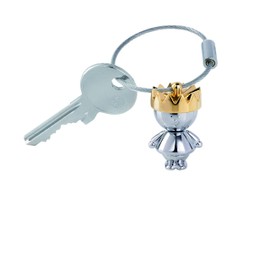 TROIKA Schlüsselanhänger LITTLE KING - KR9-36/CH - König - goldene Krone - King, Hoheit, Majestät - Prinz - Metall glänzend - das Original von TROIKA