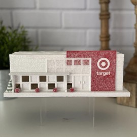 Target Light Up Snowy Target Store Christmas Village Bullseye Playground 2024 Holiday