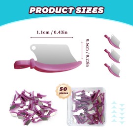 50 Pack Dental Sectional Matrix Wedges - Teeth Restoration Contouring Wedges and Metal Matrices for Molar and Premolar Procedures, Orthodontic Tools Kit (Purple)