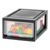 IRIS USA MSD-1 Compact Stacking Drawer, Black, 6 Quart, 4-Pack