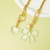 AUMEY Clear Transparent Bow & Heart Purse Charms 2 Pack,