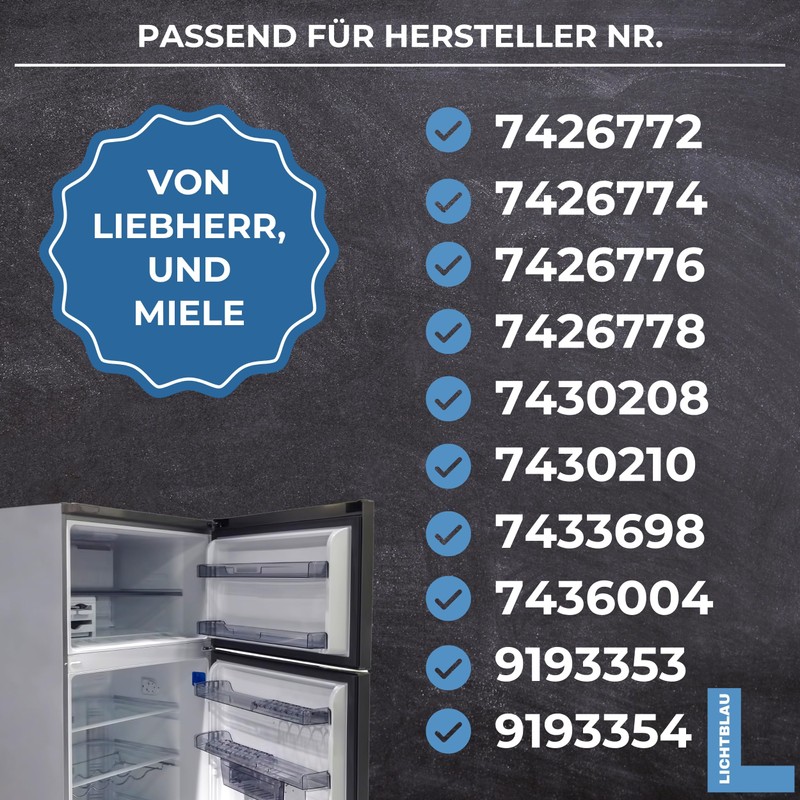 Lichtblau Side Panel Set Bottle Compartment Holder 7433698 + 7436004,
