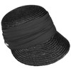 Seeberger Women's Sun Hat Women's Straw Cap, Black (Black 10)