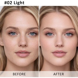 Erinde Barra de Base que Cambia con la Temperatura, Maquillaje de Base Termocrómico con Cobertura Ajustable, Textura Ligera y Acabado Natural, Para Todos Los Tipos De Piel, Efecto Uniforme sin Parches,#02