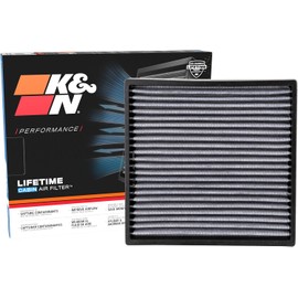 K&N Filtro de aire de cabina premium: alto rendimiento, lavable, flujo de aire limpio a su cabina: diseñado para modelos de vehículos Honda y Acura 2003-2019, VF2001