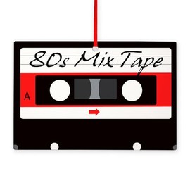 CafePress 80S Music Mix Tape Cassette Rectangle 6"x4" Wood Ornament