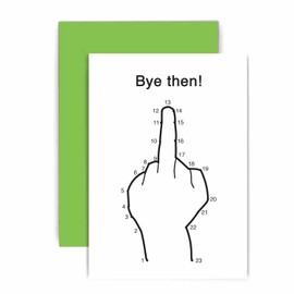 Huxters Funny Leaving Card for Her Women Man Him Dot to Dot Finger Colleague Co Worker Boss - 14.8cm