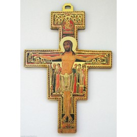 5" St Francis Franciscan Wooden Cross Religious Gift