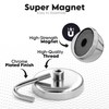 RamPro Magnetic Hooks, 8 Lbs Capacity, Heavy Duty Chrome Plated