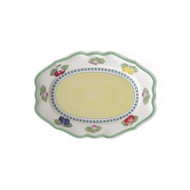 Villeroy & Boch French Garden Fleurence Oval Platter, 14.5 in, Premium Porcelain, White/Multicolored
