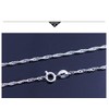 BQfife Sterling Silver Twisted Curb Link Chain Water wave chain