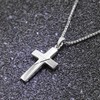 trendor Silver Gents Necklace with Cross Pendant 63607