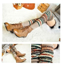 Lucky staryuan ® Women Set of 3 Thicker Wool Knit Leg Warmer (random color)