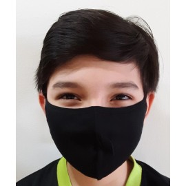 TAPRO USA Fashion 3 pack - Medium Black Face Mask - Adult - Unisex Cotton Washable w/ strap