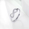 925 Sterling Silver Rings for Women Love Knot Rings Adjustable