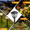 BYCRAY Juego de 6 luces solares para caminos de jardín,