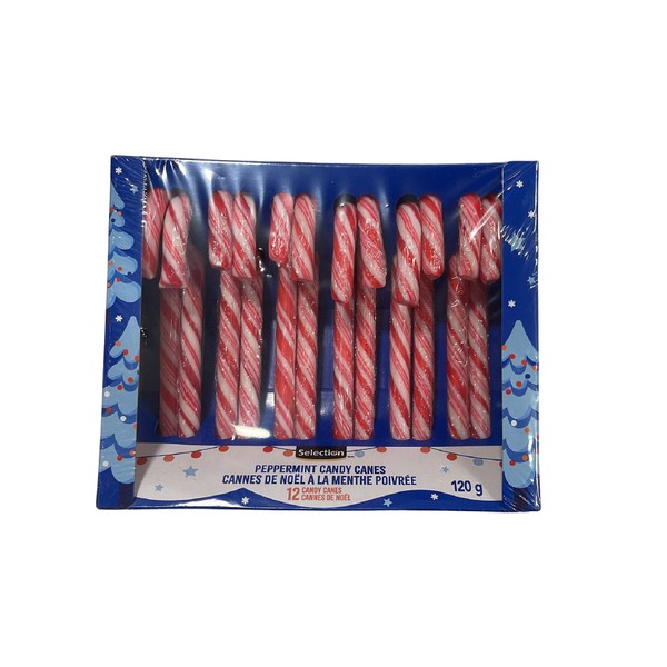 Selection peppermint candy canes 12 candy canes 120g