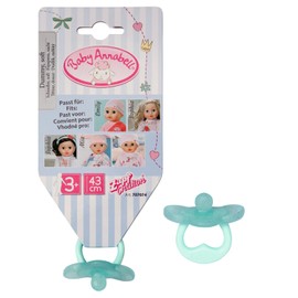 Baby Annabell Universal Dummy 707074 - One Dummy From Two Assorted Colours - Dummy with Handle for Non Mouth Function 43cm Baby Annabell Dolls - Suitable for Kids From 3+ Years