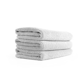 The Rag Company - Premium FTW Microfiber Cleaning Towels for Glass, Windows, Mirrors, Polished Surfaces - Streak-Free, Scratchless, 16" x16”, Ice Grey, 3-Pack