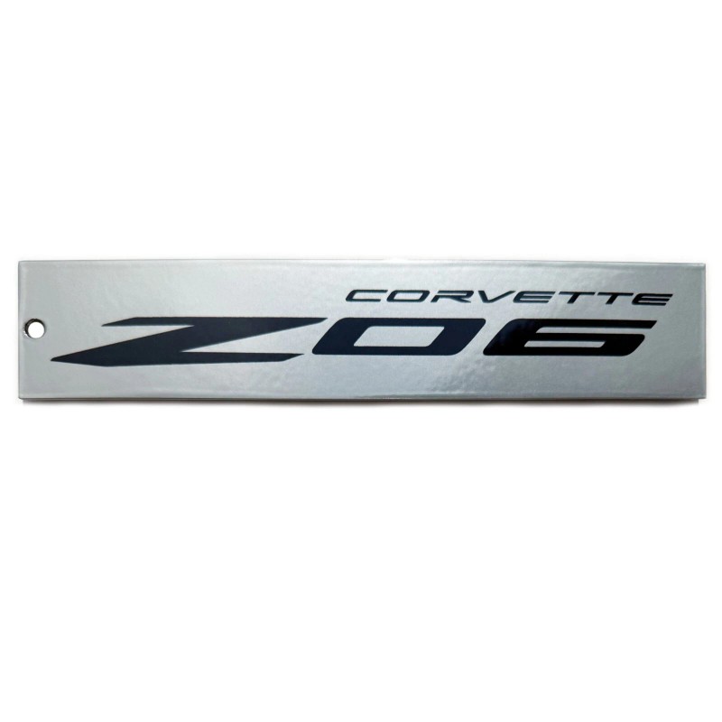 MIDWEST CORVETTE C8 Corvette ZO6 Silver Steel Magnet Emblem Dusted