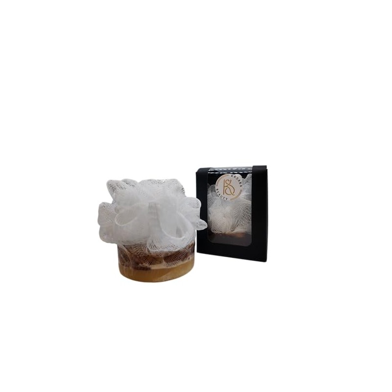 "Duschschwamm mit Honey & Milk -Seife – Sanfte Reinigung und