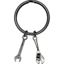 Woodstar Monkey Wrench Key Chain Spanner Wrench Tool Wrench Small Lightweight Key Holder, Silver