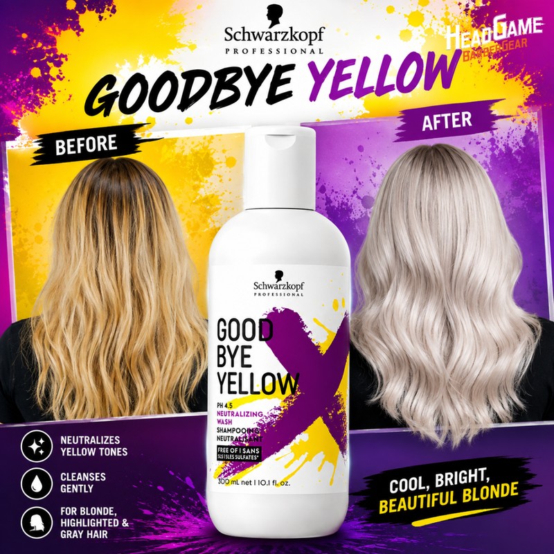 Schwarzkopf GoodBye Yellow Shampoo Neutralizing Shampoo pH4.5 (300ml)