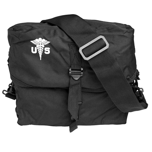 Mil-Tec US MEDICAL KIT BAG US Army Medical Corps Shoulder Bag with Emblem, Black
