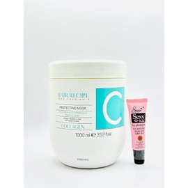 Maxy Look Hair Recipe Feed Your Hair Mask 1000 ml /33.8 fl oz - Free Lip Plumping Gloss 10ml (Collagen- Protecting Mask)