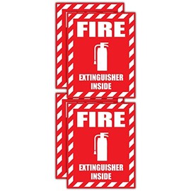 Fire Extinguisher Inside Vinyl Decals | Stickers | Labels