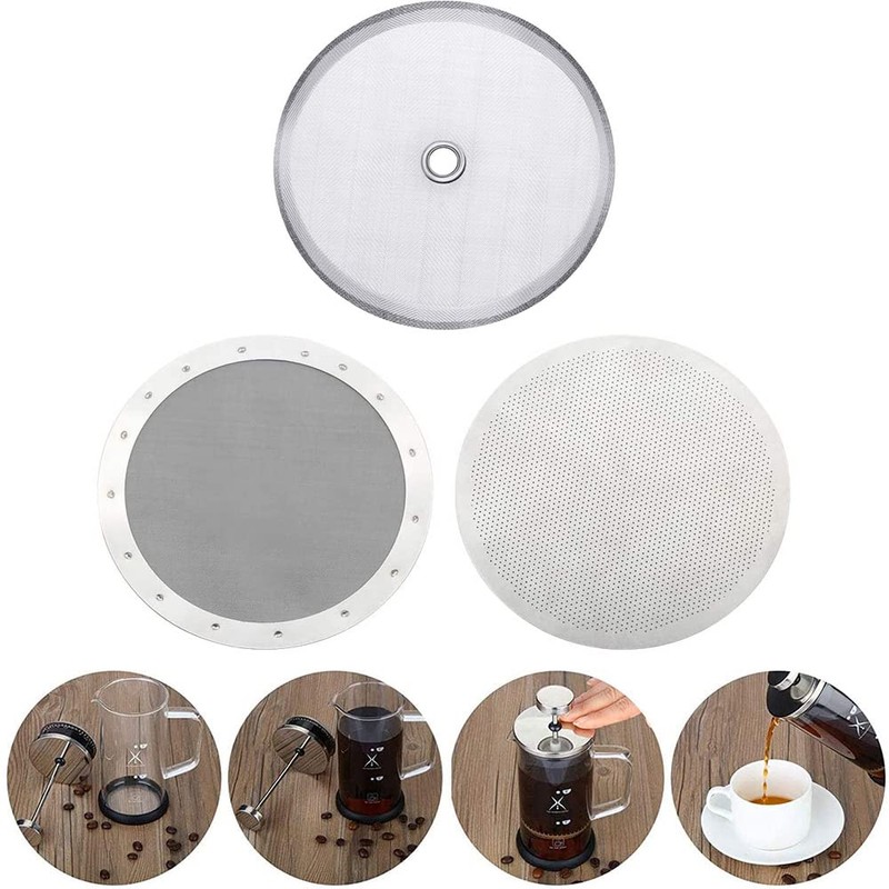 1 x Stainless Steel Coffee Filter Strainer Filter Reusable Disc