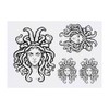 Azeeda 4 x 'Wütende Medusa Gorgon' Temporäre Tattoos - Wasserfest,