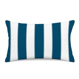 UZFNY Blue and White Striped Lumbar Pillow Cover 12x20 Inch Modern Coastal Decorative Linen Cushion Case for Sofa, Couch, Bed or Patio Farmhouse Outdoor Throw Pillow Cover (Pillowcase Only)