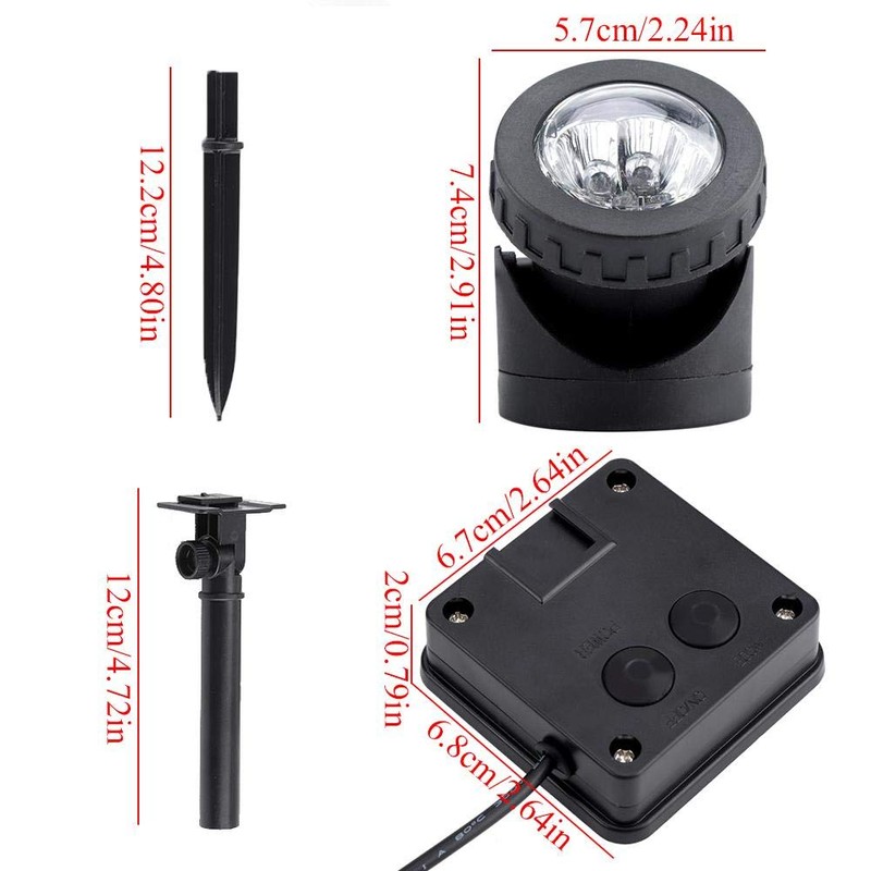 Ejoyous Solar Underwater Light, 6 LED Solar Powered Waterproof Underwater