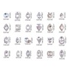 48PCS 3D Luxury Nail Art Rhinestones Nail Diamonds Glass Crystal