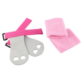 Laroal 4 Pack Sports Gymnastics Grip Wristbands Gymnastics Grip Wristbands Set With Pink Sweatbands Gymnastics Equipment Grip Bands For Boys Girls S Size