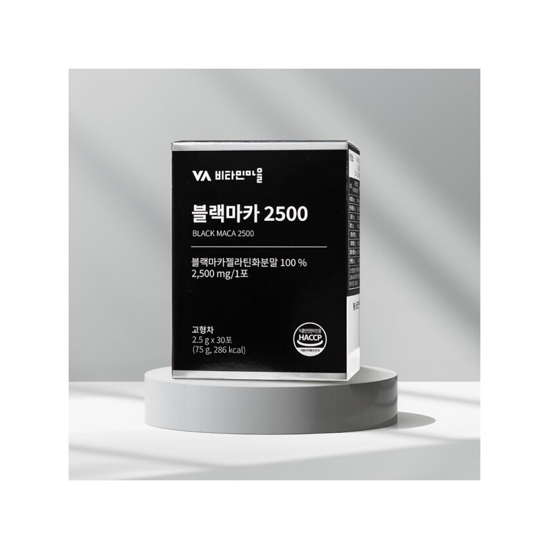 Vitamin Village 비타민마을 (30포) 페루산 블랙마카 2500 순수젤라틴화 1박스 Vitamin