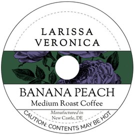 Banana Peach Medium Roast Coffee (Single Serve K-Cup Pods) (Gourmet, Naturally Flavored, Whole Coffee Beans) (12 pods, ZIN: 576152) - 2 Pack