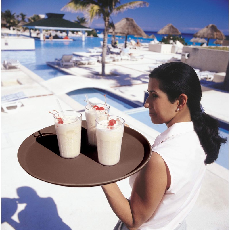 Cambro (Cambro) Round Non-Slip Tray (Brown)