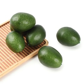 Luckforest Artificial Avocados, 6Pcs Simulation Avocados Fake Fruits for Home Kitchen Fruit Model Table Decor Photography Props