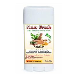 Desodorante natural en barra sin quimicos a base de Magnesio, piedra de alumbre y aceites esenciales con aromas muy agradables (VAINILLA)