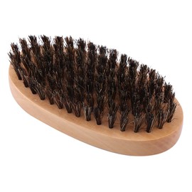 Beard Brush, Faux Boar Bristle Beard Brush, Small Beard Comb Boars Hair Wood Comb for men Pearwood Works With All Beard Balms and Beard Oils Softening and Conditioning Itchy Beards