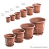 Blumentopf 10er Set 15 cm Durchmesser Terrakotta - runder Pflanzkübel